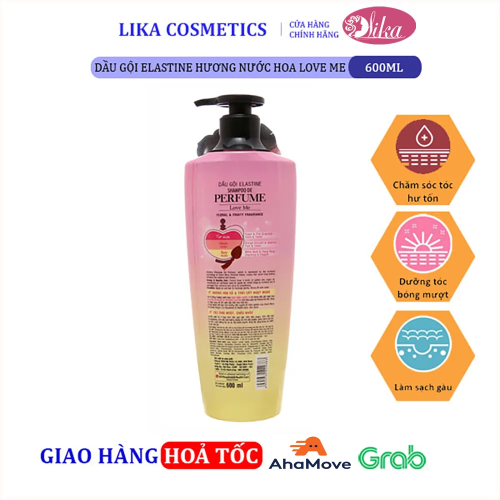 Dầu gội Elastine hương nước hoa Love Me 600ml 2 Dầu gội Elastine hương nước hoa Love Me 600ml