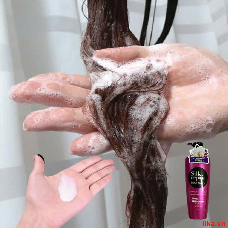 Dầu gội ELASTINE Silk Repair Hàn Quốc suôn mượt tóc