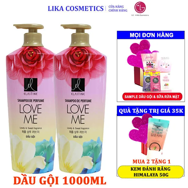 Dầu gội nước hoa Elastine Love Me 1000ml 1 Dầu gội elastine love me 1000ml