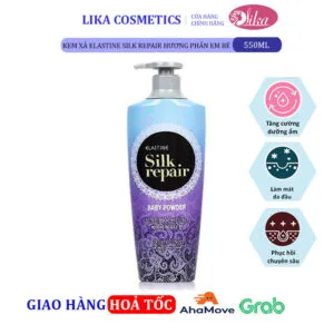 Kem xả Elastine Silk Repair hương phấn em bé 550ml