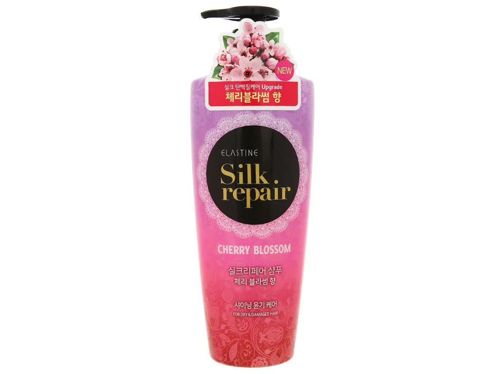 Kem xả Elastine Silk Repair Hương Hoa Anh Đào 550ml 2 Kem xả Elastine Silk Repair Hương Hoa Anh Đào