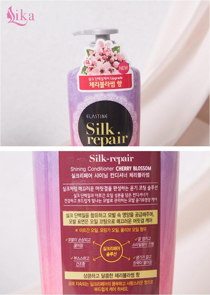 Thành phần kem xả Elastine Silk Reapair Hoa Anh Đào Hàn Quốc