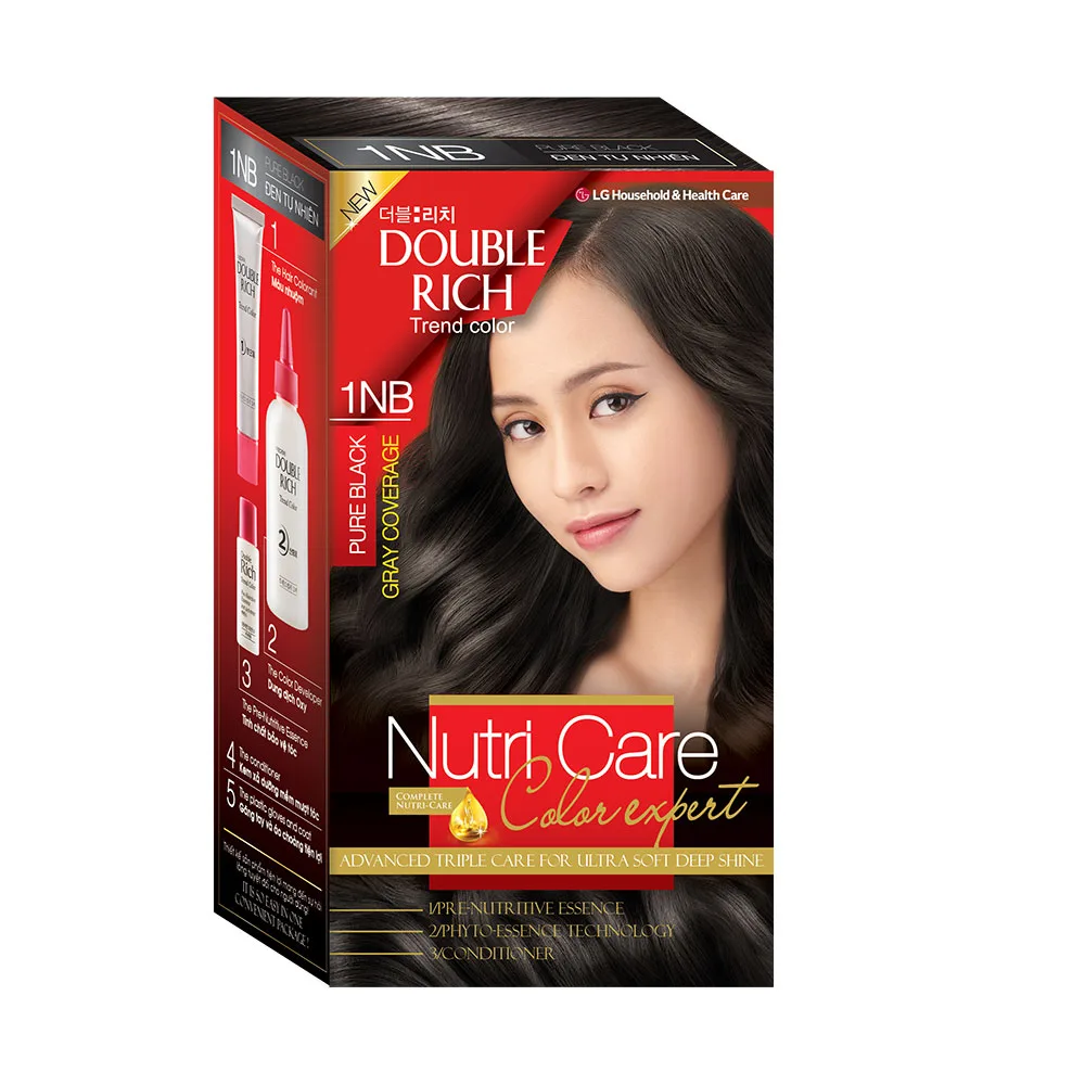 Nhuộm tóc double rich đen tự nhiên