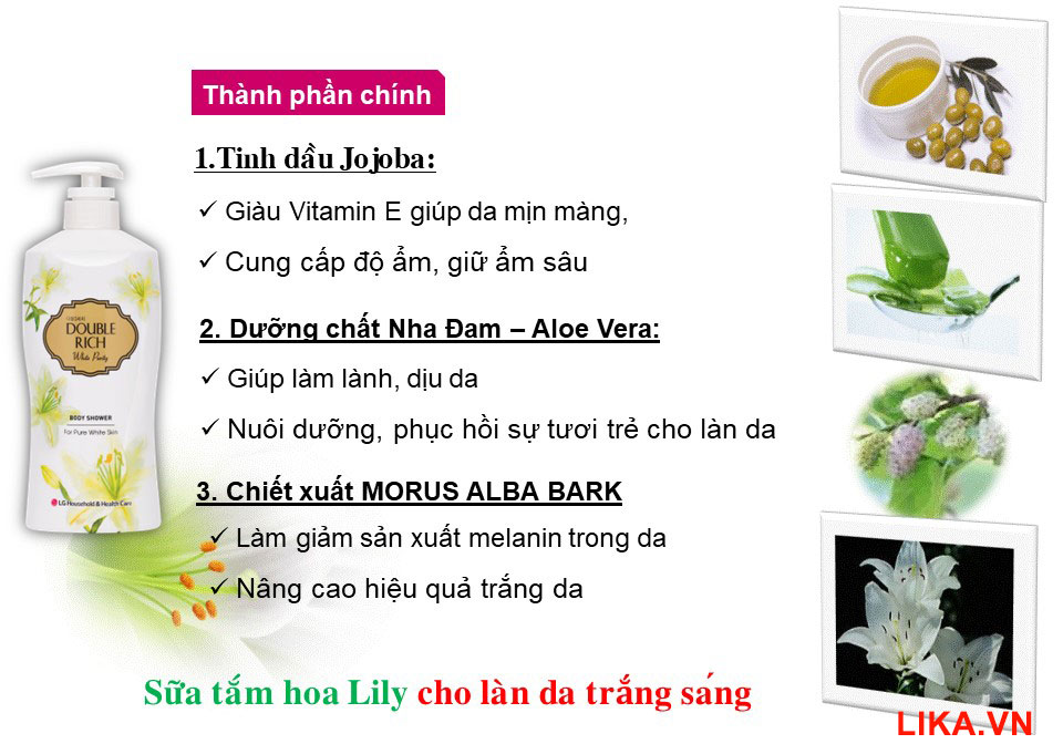 Sua Tam Double Rich Hoa LiLy Cho Lan Da Trang Sang