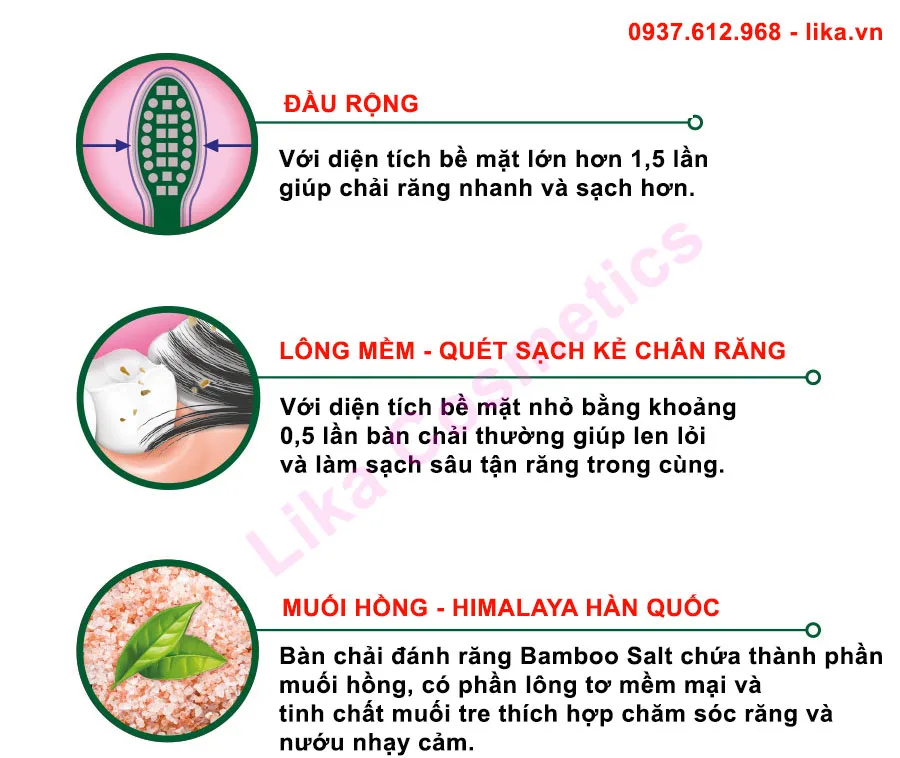 Tiện ích bàn chải đánh răng muối hồng