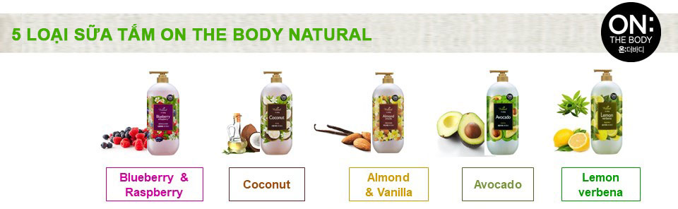 5 Loại sữa tắm on the body natural