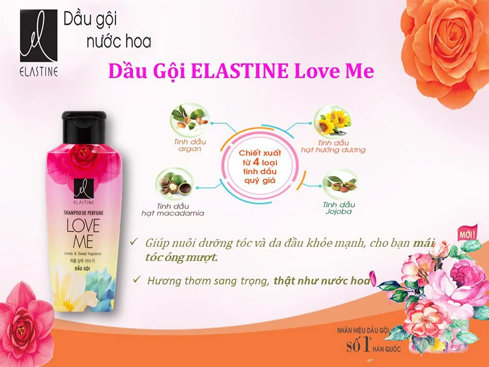 Dầu gội Elastine hương nước hoa Pure Breeze 600ml 7 Dầu gội Elastine Love Me