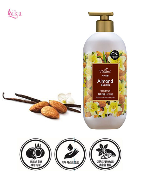 Sữa tắm on the body Natural Almon Vanilla Hàn Quốc