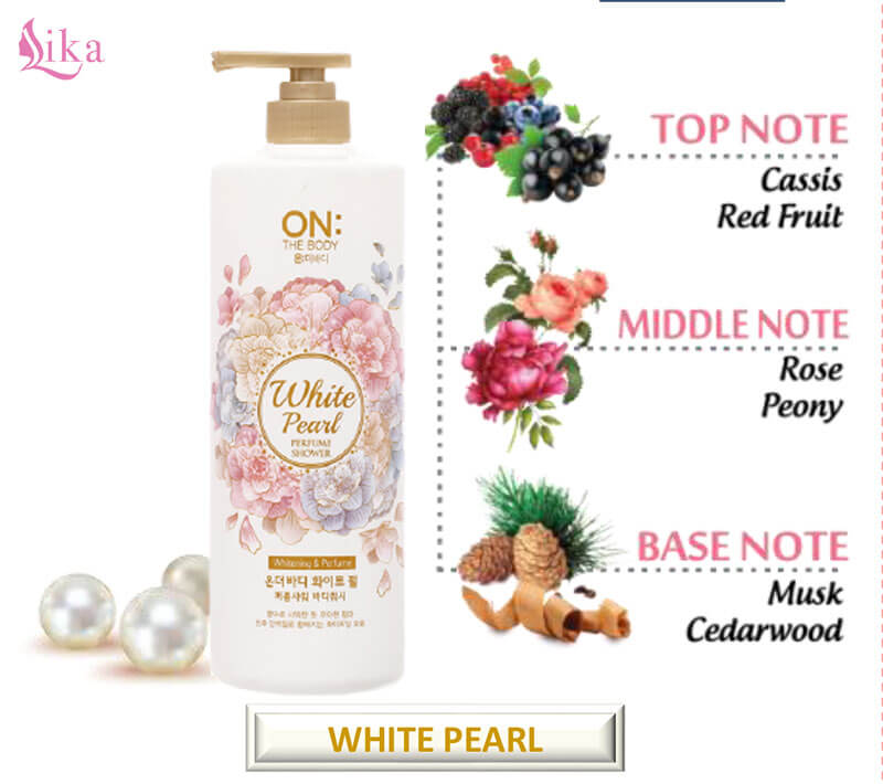 Sữa tắm On the body Perfume White Pearl Hàn Quốc