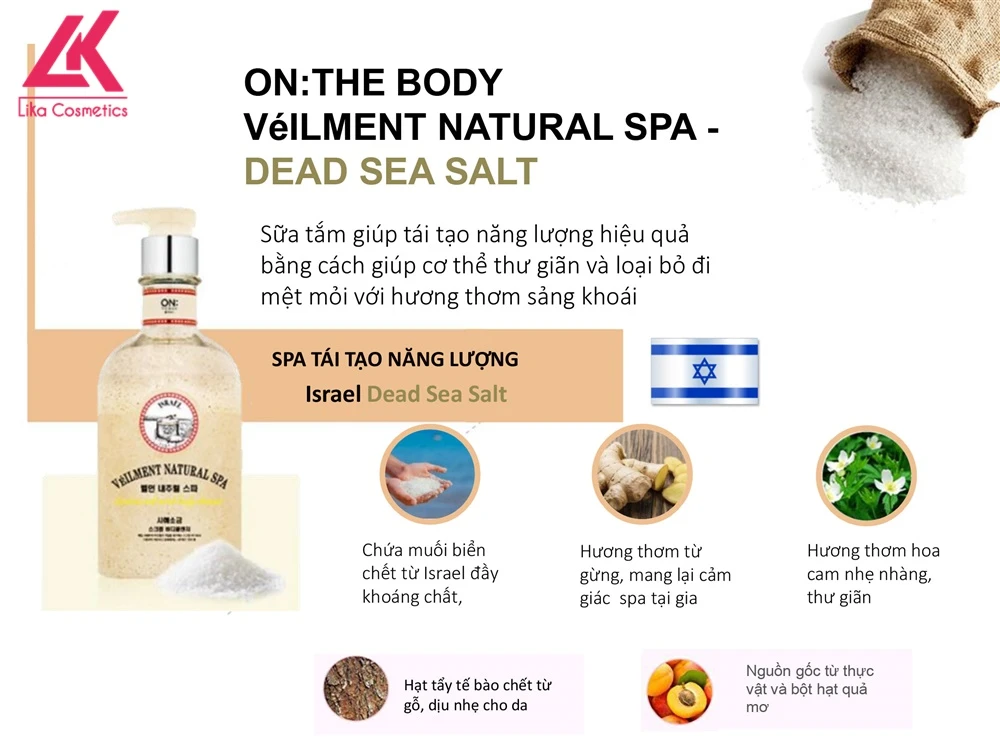 Sữa tắm On The Body Veilment Spa Dead Sea Salt