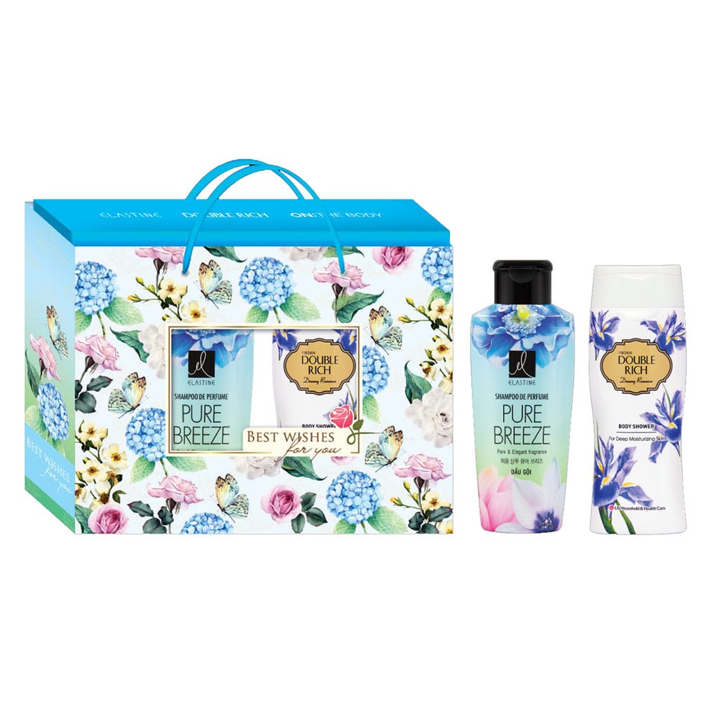 Hộp quà tặng 1 Gội Elastine 170ml tặng sữa tắm double rich 200g