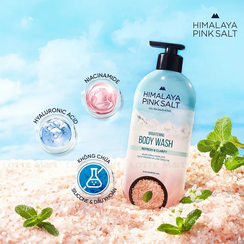 Thành phần sữa tắm muối hồng Himalaya